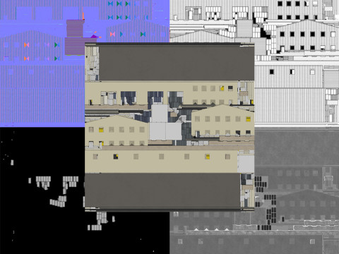 Budynek Przemysłowy 38 PBR Model 3D