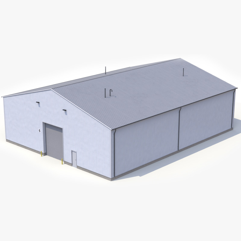 Edificio Industriale 39 PBR Modello 3D .c4d .max .obj .3ds .fbx .stl .blend