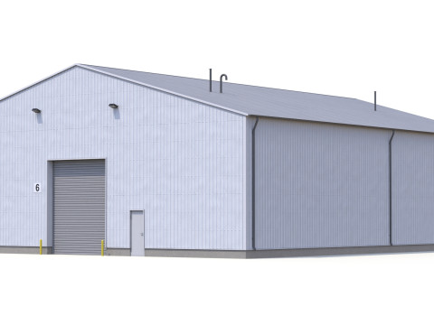 Edificio Industriale 39 PBR Modello 3D