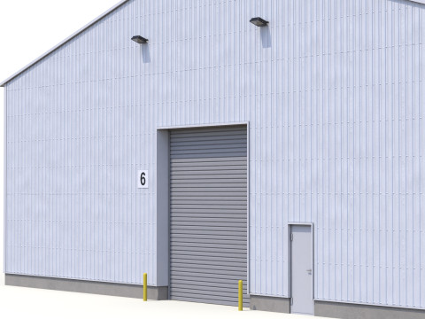 Edificio Industriale 39 PBR Modello 3D