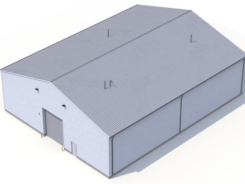 Edificio Industriale 39 PBR Modello 3D