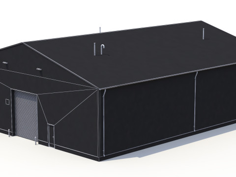 Edificio Industriale 39 PBR Modello 3D