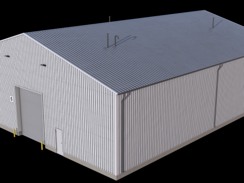 Edificio Industriale 39 PBR Modello 3D