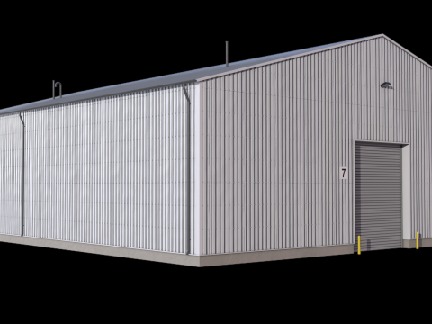 Edificio Industriale 39 PBR Modello 3D