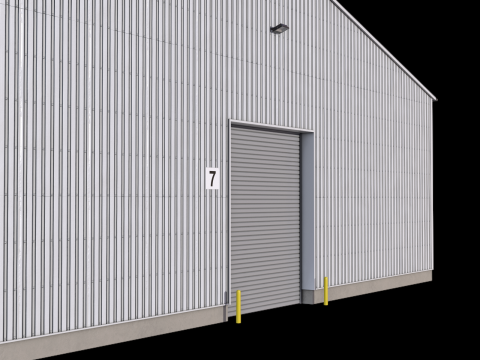 Edificio Industriale 39 PBR Modello 3D