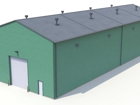 Gedung Industri Hijau 27 PBR Model 3D