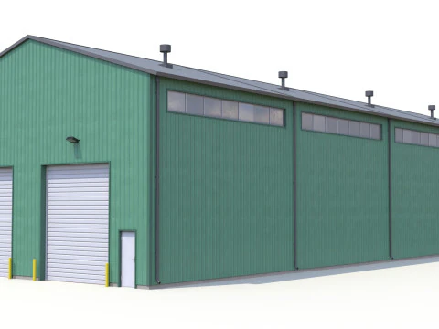 Gedung Industri Hijau 27 PBR Model 3D