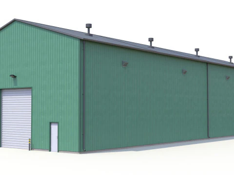 Gedung Industri Hijau 27 PBR Model 3D