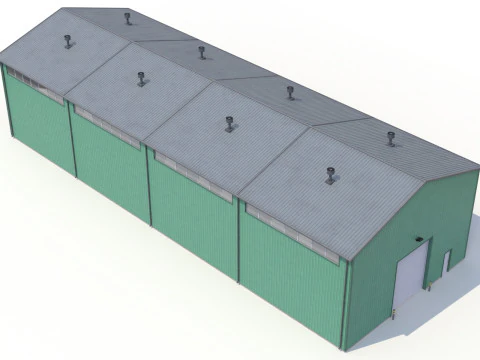 Gedung Industri Hijau 27 PBR Model 3D