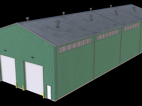 Gedung Industri Hijau 27 PBR Model 3D