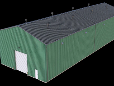 Gedung Industri Hijau 27 PBR Model 3D