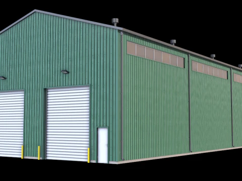 Gedung Industri Hijau 27 PBR Model 3D