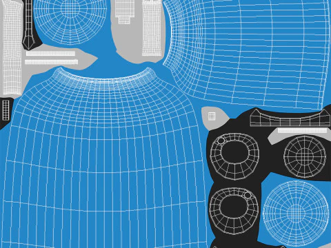 Bottiglia in alluminio blu Modello 3D