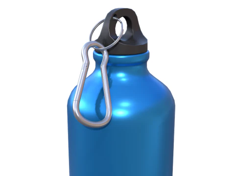 Bottiglia in alluminio blu Modello 3D