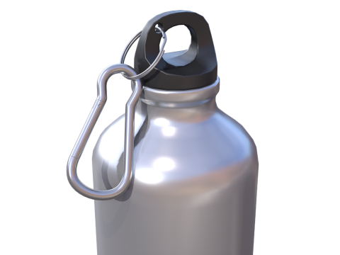 Aluminum Bottle 3D Model