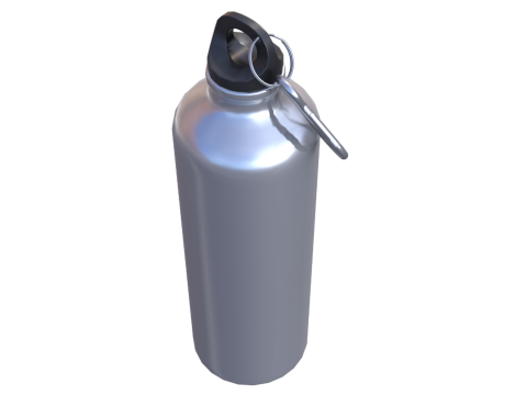 Aluminum Bottle 3D Model