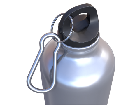 Aluminum Bottle 3D Model
