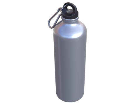 Aluminum Bottle 3D Model
