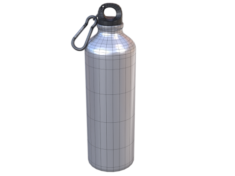 Aluminum Bottle 3D Model