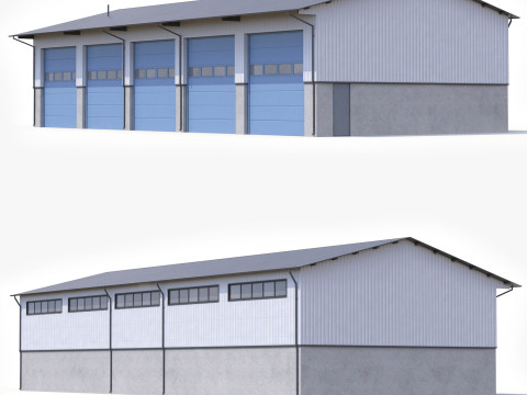 End&uuml;striyel Bina 40 PBR 3D Model