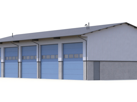 Industrial Building 40 PBR 3D Model