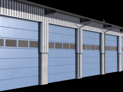 Industrial Building 40 PBR 3D Model