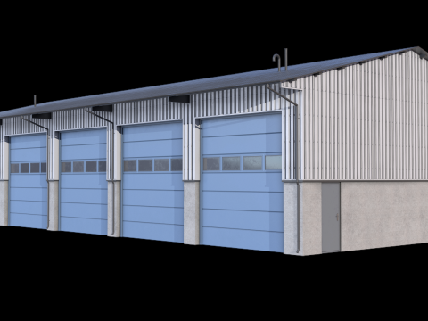 Industrial Building 40 PBR 3D Model