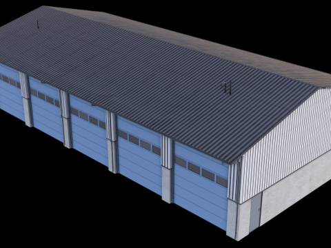 Industrial Building 40 PBR 3D Model