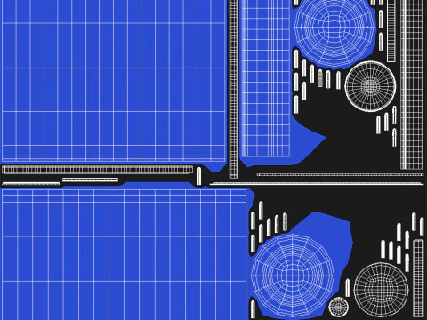 Bottiglia sportiva blu Modello 3D