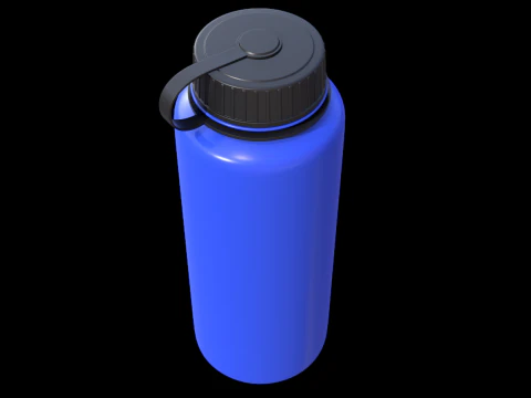 Bottiglia sportiva blu Modello 3D