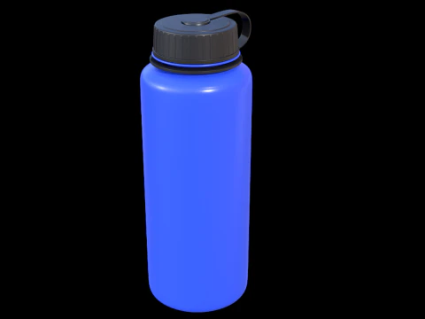 Bottiglia sportiva blu Modello 3D