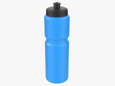 Blue Sports Bottle 2 Model 3D