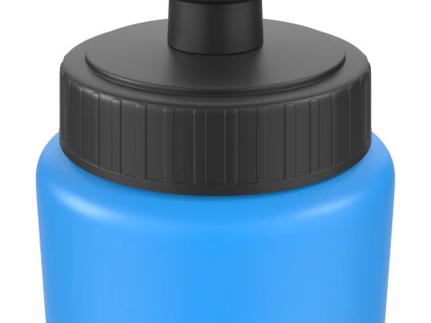 Blue Sports Bottle 2 3D Model