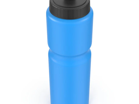 Blue Sports Bottle 2 3D Model