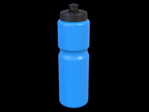 Blue Sports Bottle 2 3D Model