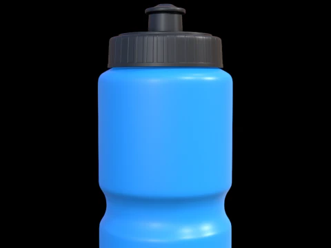 Blue Sports Bottle 2 3D Model