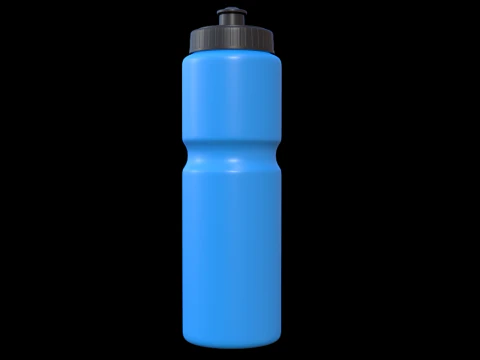 Blue Sports Bottle 2 3D Model