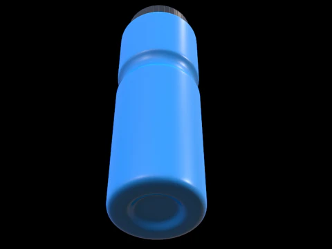 Blue Sports Bottle 2 3D Model