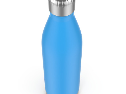 Niebieska butelka na wodę 3 Model 3D