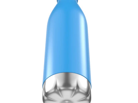 Blue Water Bottle 3 3D Model