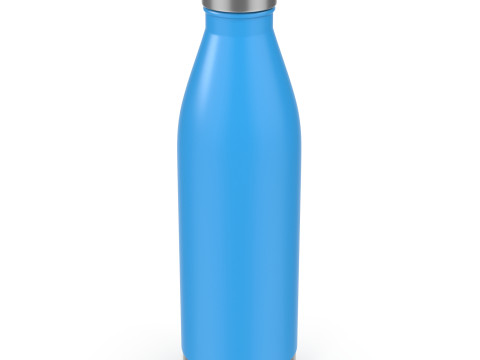 Niebieska butelka na wodę 3 Model 3D