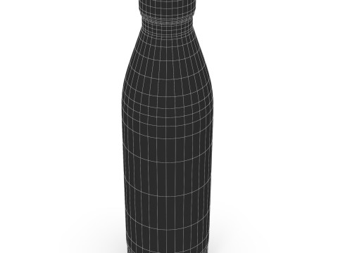 Niebieska butelka na wodę 3 Model 3D