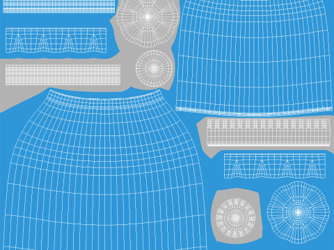 Niebieska butelka na wodę 3 Model 3D