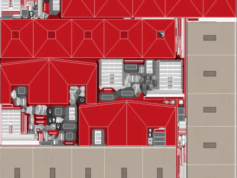 Edificio industriale rosso 41 PBR Modello 3D