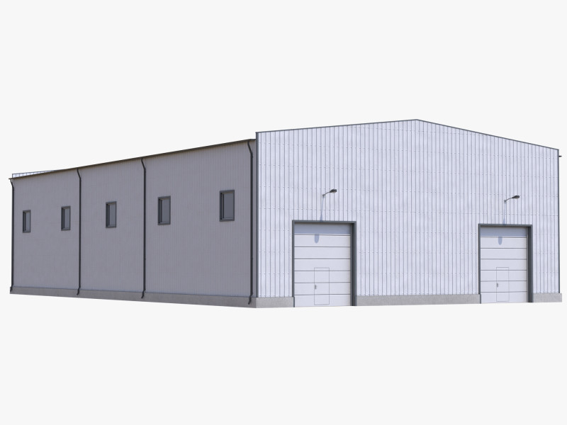 Prédio Industrial 41 PBR Modelo 3D .c4d .max .obj .3ds .fbx .stl .blend