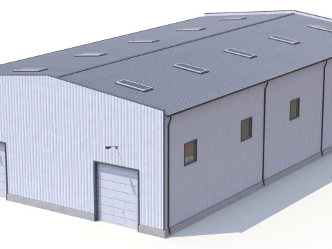 Industriegeb&auml;ude 41 PBR 3D Modell