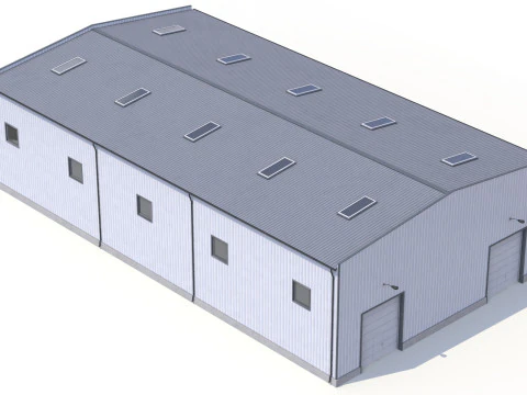 Industriegeb&auml;ude 41 PBR 3D Modell