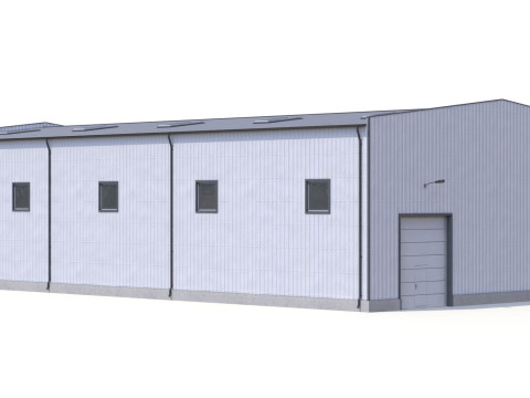 Pr&eacute;dio Industrial 41 PBR Modelo 3D