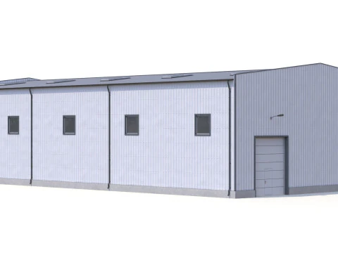 Industriegeb&auml;ude 41 PBR 3D Modell