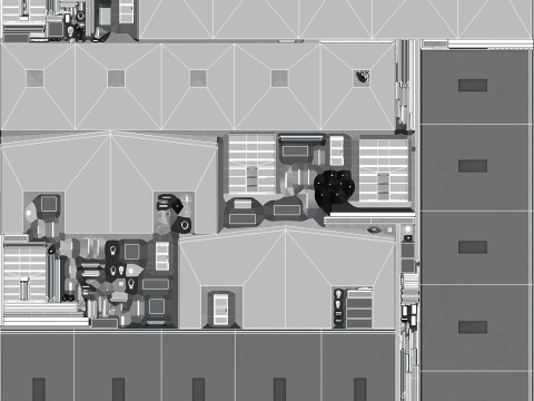 Pr&eacute;dio Industrial 41 PBR Modelo 3D